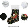 thumbnail image 5 of SKYSONIC Christmas Stocking Personalized Christmas Santa Large Candy Stocking Hanging Gift Xmas Stockings Decoration 2 PCS for Family Holiday Party Ornaments Decor Fireplace, 5 of 7