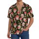 thumbnail image 1 of Balery Edgehog and Mushrooms Camisa Casual de Manga Corta con Botones para Hombre, Texturizada, Estilo Cubano, para Playa, Verano-Medium, 1 of 5