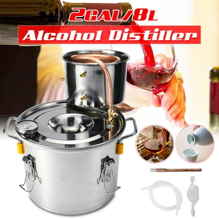 2Gal 8L10L12L/5Gal 20L/8Gal 30L /13Gal 50L Boiler Distiller Distilled Alcohol Beer Wine Water Moonshine Still Stainless Steel Copper Spirits Equipment Home Brew