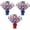 250th With 2 Blue & 1 Red Base, variant on PMU 250th Anniversary Bursting Star Metallic Foil Spray Centerpiece Red White & Blue Patriotic Balloon Weights w/ Blue Base 4th of July Decorations and Independence Day Decoration 15in / 7.34cm