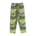 thumbnail image 4 of Xecao Surfing Dinosaur Women's Straight Lounge Pajama Pants: The Epitome of Relaxed Sleepwear, 4 of 9