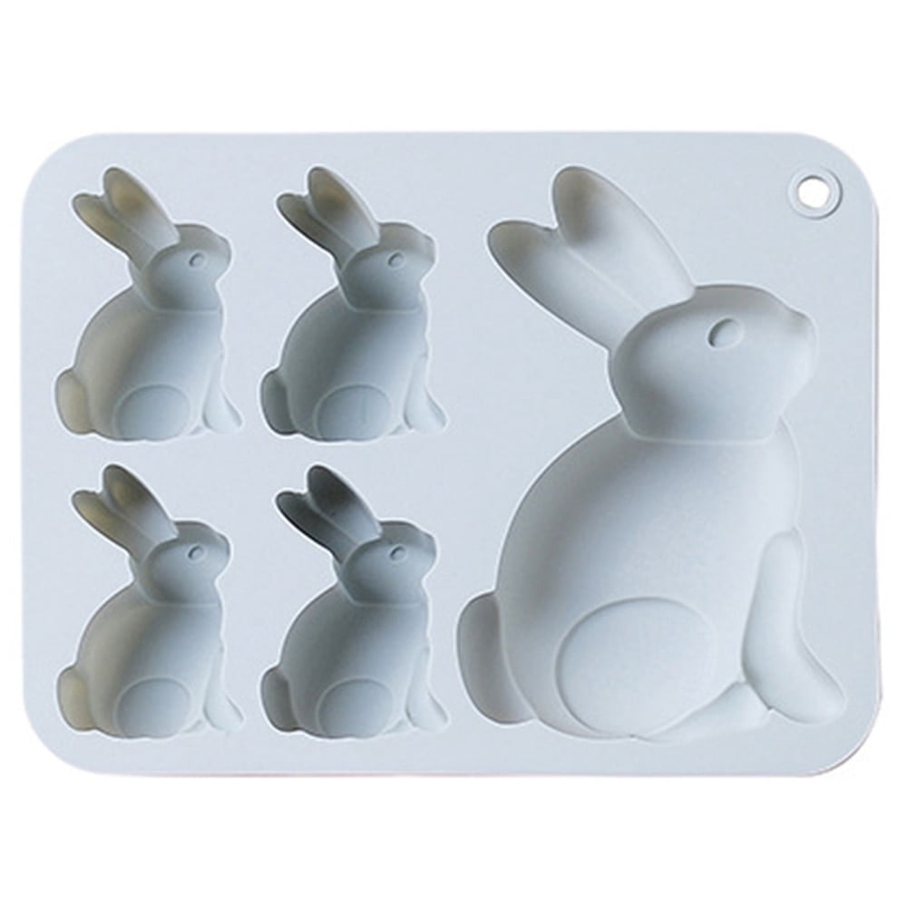 1Pcs Cute 3D Easter Bunny Silicone Molds Chocolate Candy Cake Mold Baking Tools 