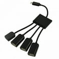thumbnail image 2 of Chenyang CY Micro USB Host OTG 3 Port Hub Adapter Cable with Power for Galaxy S5 i9600 Note3 N9000 Phone Tablet Cable, 2 of 7