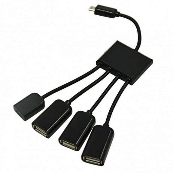 CY Micro USB Host OTG 3 Port Hub Adapter Cable with Power for Galaxy S5 i9600 Note3 N9000 Cell Phone Tablet