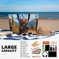 thumbnail image 5 of Daiia Snowy Mountain Photography Bear Beach Travel Bag - Water-Resistant Beach Bag, Lightweight Tote with 7 Pockets for Women and Men - Gym,Pool,Camping,Reusable Grocery Bag, 5 of 7