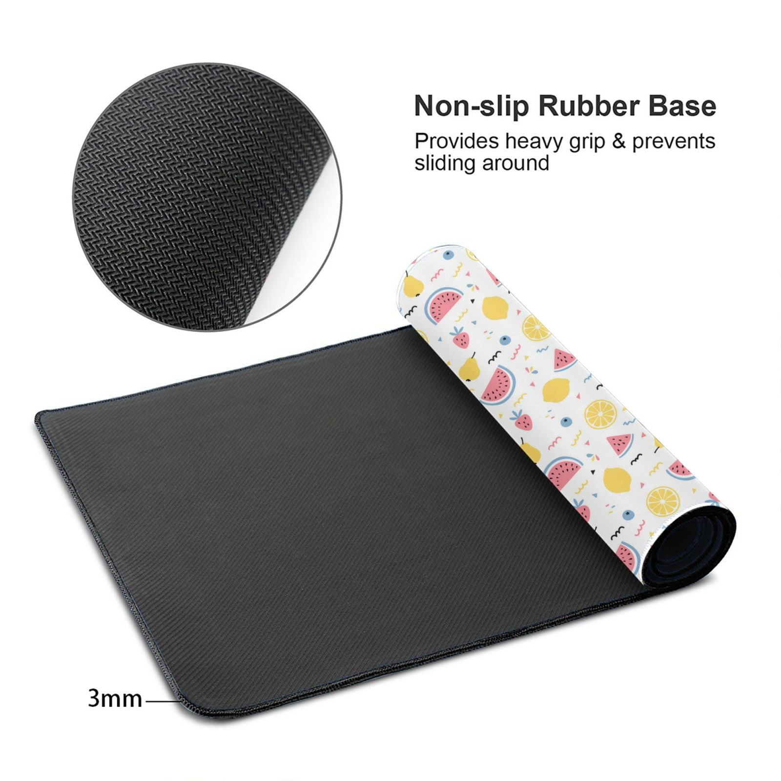 Kdxio Tropical Fruit Print Large Gaming Mouse Pad,Non-Slip Base,Water Resist Keyboard Pad for Gamer,Office & Home,29.5 x 15.8 in