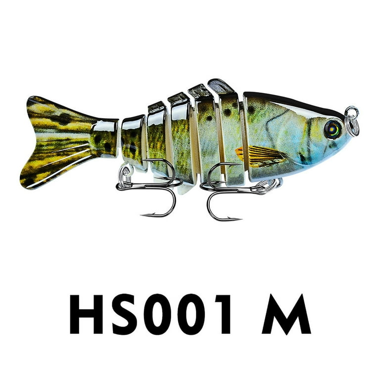 Fishing Lures for Bass Trout Multi Jointed Swimbait Slow Sinking Bionic Swimming  Lures Micro-Jointed Swimbait, 10cm Road Sub Bait Plastic Hard Bait, 15.5g  Multi Knot Fish Simulation Bait Pseudo Bait H 