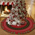 thumbnail image 6 of LanSuare Christmas Tree Skirt Rug, 23.62x23.62 Inches Round Washable Soft Non Slip Rug, Floor Mat for Christmas Eve, Patio, Kitchen, Outdoor, Living Room, 6 of 7