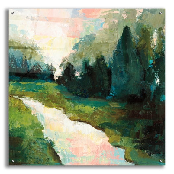 Epic Art 'River Walk' by Jeanette Vertentes, Acrylic Glass Wall Art, 36"x36"