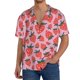 thumbnail image 1 of Fotbe Cartoon Strawberry Camisa Estampada de Manga Corta para Hombre, Casual de Verano, Estilo Playero, Sin Arrugas-Medium, 1 of 5