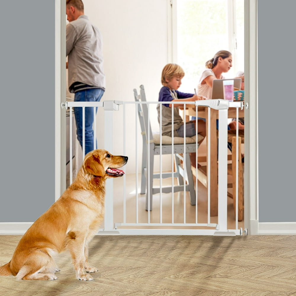 KingSo 43.3" Baby Gate Extra Wide Tall Dog Gates Fireplace Mesh for