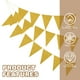 thumbnail image 3 of Banderas de triángulo de papel Uxcell, banderines vintage, guirnalda de banderas para bodas y cumpleaños, color dorado, 3 of 7