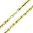 thumbnail image 3 of Decadence 14K Yellow Gold Solid 6mm Diamond Cut Rope Chain with Lobster Claw Clasp | 24" Necklace Chain | Italian Gold Necklace For Men and Women| 14K Diamond Cut Rope Chain, 3 of 5