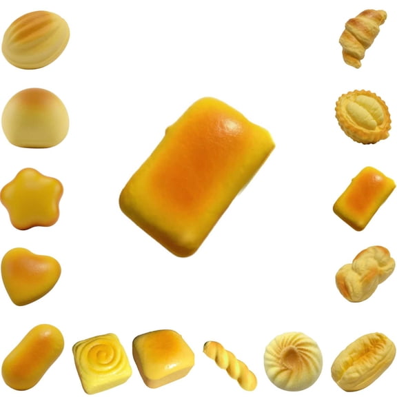 Realistic Squishy Bread, 2026 New Realistic Bread Squishy, Slow Rising Soft Foam Squishies Squeeze Sensory Autism Toys for Office Desk Companion(F)