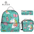 thumbnail image 2 of ALAZA unicorn print School Bag Set 3pcs Kids Backpack Mochila Escolar Infantil Children Pencil Shoulder Book Bags Boys Girls new, 2 of 4