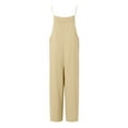 thumbnail image 4 of Womens Casual Jumpsuit Comfortable Shoulder Strap Loose Jumpsuit Pocket Summer Fashion Jumpsuit Body Suits Pantsuit Womens Travel Outfits Long Elegant Romper plus Jumpsuit for Women plus Size New, 4 of 4