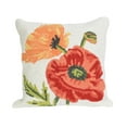 thumbnail image 1 of Liora Manne Visions II Coussin d'Accent Intérieur Extérieur, Coquelicots, 18 x 18 Pouces, 1 of 5