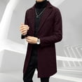 thumbnail image 5 of Miluxas Mens Trench Coat Collar Single Breasted Peacoat Winter Overcoat, 5 of 6