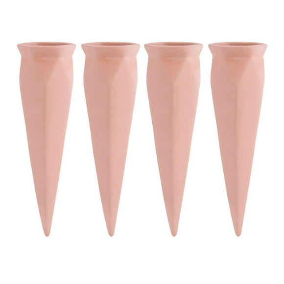 Nimomo Clay Cone Watering Water Dispenser for Indoor Plants 4 Pieces Plants Watering System Automatic Water Dispenser Clay Tips Watering Pet Bottles Watering Cone