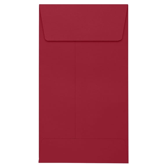 JAM Paper Self Seal #5 1/2 Coin Envelopes 3 1/8" x 5 1/2" Red 50/Pack (512CO-101-50)