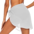 thumbnail image 4 of Qzwdhjm Swimsuit Coverups for Women Sarong Beach Bikini Wrap Semi-Sheer Short Skirt Chiffon Scarf for Summer Swimwear, 4 of 6