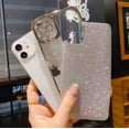 thumbnail image 4 of Compatible with iPhone 11 Case Glitter,Luxury Plating Bling Sparkly Shiny Clear Case Camera Protection Design for Women Girly Soft Cover,Navy Blue,6.1 Inch, 4 of 15