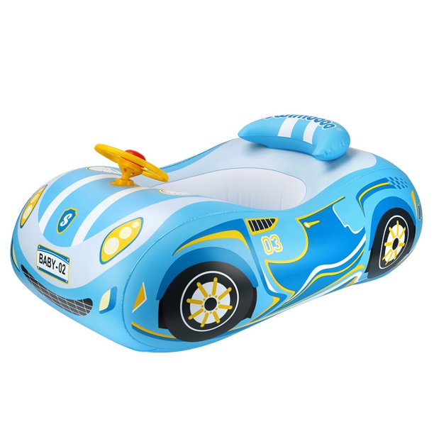 Uervoton Car Swimming Pool Float,Cute Car Design Kids Toddler
