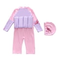 thumbnail image 4 of LRen Toddler Girls Buoyancy Swimsuit, Kids Floatation Swimsuit with Adjustable Buoyancy Float Suit Swim Vest One Piece Swimwear Bathing Suit for Boating, Swimming, Watersports, 4 of 4