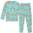 thumbnail image 2 of Banana Monkey Face Pattern Cotton Pajamas 2 Piece Set Sleepwear Soft and Comfortable Homewear Nightwear, 2 of 7