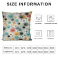 thumbnail image 5 of COMIO  Throw Pillow Cover Square Cushion Pillowcase Retro Starbursts A Go Decorative Pillow Case Home Decor Hidden Zipper Cushion Gift for Home Sofa, 5 of 5