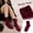 Red, variant on Voska Womens Halloween Knit Mid Calf Socks Soft Wicking Odor Resistant Casual Fall Winter Warm Socks