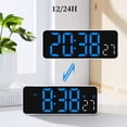 thumbnail image 4 of USB Powered Digital Alarm Clock Date Display Timing Function Brightness Adjustment Two Sets of alarms 12/24H Snooze LED Clock (Blue), 4 of 6