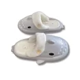thumbnail image 2 of Women's Medium, Gray, Shark Slides with Fur Lining - Cozy Plush, Cute Slip-On Slippers Xmas Gift, 2 of 5
