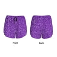 thumbnail image 6 of Goofa Glitter Purple Printed Women 2 in 1 Running Shorts,Quick Dry Athletic Workout Shorts,High Waisted Athletic Shorts with Liner Pockets-XX-Large, 6 of 9