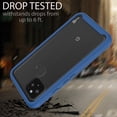 thumbnail image 6 of CoverON Google Pixel 5 Case, Military Grade Full Body Rugged Slim Fit Clear Phone Cover, Navy Blue, 6 of 9
