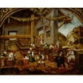 thumbnail image 3 of Hans Wertinger 14x12 Black Modern Framed Museum Art Print Titled - Gathering Grapes and Making Wine; September from a Cycle of the Labours of the Months (1516-25), 3 of 5
