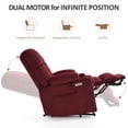 thumbnail image 3 of MCombo Oversized 26" Seat Width Dual Motor Power Recliner Lift Chair with Vibration and Heat for Height 5'7"-6'2", Infinite Position, 3 of 11