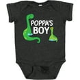 thumbnail image 3 of Inktastic Poppa's Boy Grandson Dinosaur Boys Baby Bodysuit, 3 of 5