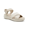 thumbnail image 1 of Sandalia Para Mujer Plataforma Acabado Tejido Color Beige beige 22.5, 1 of 7