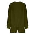thumbnail image 5 of Edvintorg Fall Outfits for Women 2025 Fashion Crewneck Long Sleeve Tops Sweatshirt Shorts Suit Casual Tracksuits for Women Set, 5 of 5