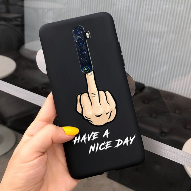 Cute Printed Phone Case For OPPO Reno2 Case Liquid Silicone Soft TPU Back Cover For Oppo Reno2 F / Z Reno 2 2F 2Z Cases Bumper PURPLE For OPPO Reno2 Z
