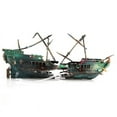 thumbnail image 3 of Large Aquarium Decoration Boat Aquarium Ship Air Split Shipwreck Fish Tank Decor, 3 of 9