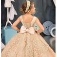 thumbnail image 3 of Drtj Girls' Lace Applique Flower Girl Dress for Wedding Elegant Sleeveless Ball Gown with Tulle Skirt Lace-Up Back Ages 2-16, 3 of 5