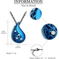 thumbnail image 2 of Tree of Life Urn Necklaces for Ashes for Women Men Teardrop Cremation Jewelry Memorial Human Ashes Pendant, 2 of 7