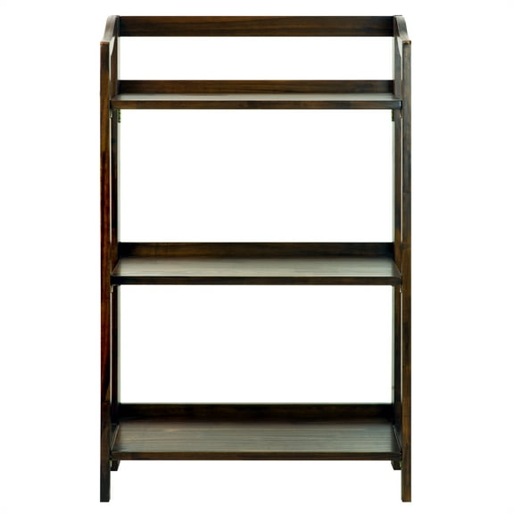 Casual Home Stratford Folding Bookcase-Color:Warm Brown,Size:3-Shelf