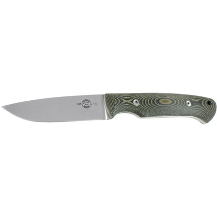 White River Knives Hunter Fixed Blade Knife 3.5" Drop Point CPM MagnaCut Stonewashed Blade Micarta Handle Olive/Black