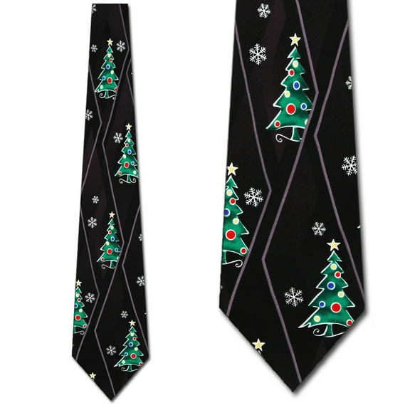 Abstract Christmas Trees Necktie Mens Tie