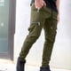 thumbnail image 1 of Pantalones largos de moda para hombre, holgados, estilo hip hop, deportivos, casuales, con múltiples bolsillos, pantalones cargo para hombre, pantalones de poliéster para, 1 of 6