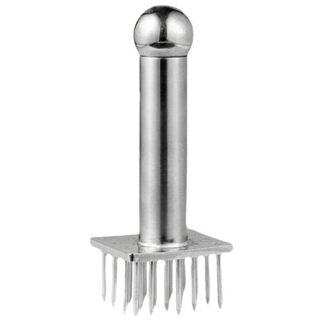 BRIGHTFUFU Ablandador de carne con agujas, mazo de carne de metal, ablandador de carne, herramienta de cocina, martillo para alimentos (18 pines)