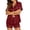 Wine, variant on Pajamas Set Matching Pj Set Women Button Up Pajamas for Women Satin Pajamas for Women Satin Pjs for Women Set Satin Silk Pajamas for Women 2Pcs Sleepwear Button Down Short Sleeve Shorts, Camel, 3XL